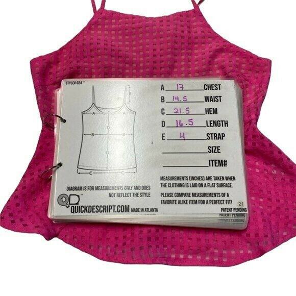 GB Sleeveless Ruffle hem cropped Blouse pink sz Small spaghetti strap party top - Picture 2 of 9